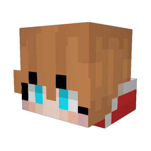 tomojiu Minecraft avatar head, 3D render
