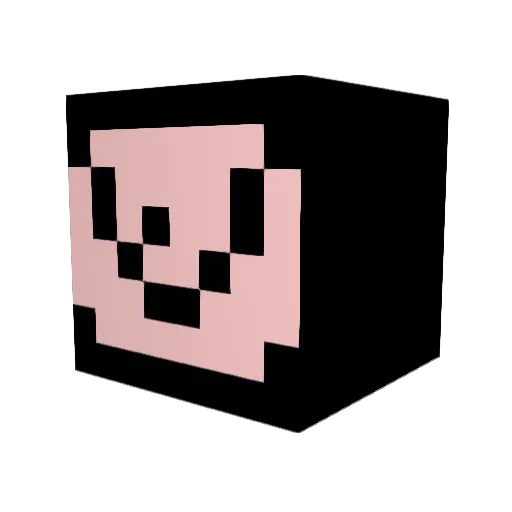 tomooche Minecraft avatar head, 3D render