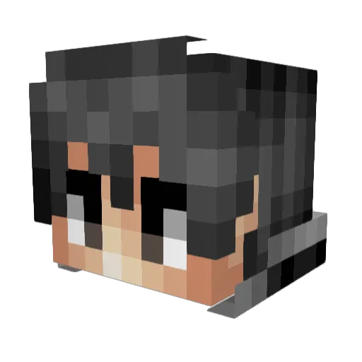 tomoponta Minecraft avatar head, 3D render