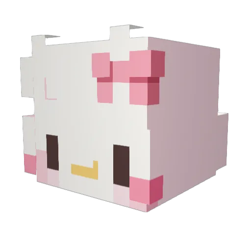 tomopuchi Minecraft avatar head, 3D render