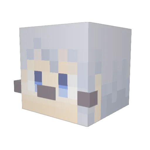 tomori_a Minecraft avatar head, 3D render
