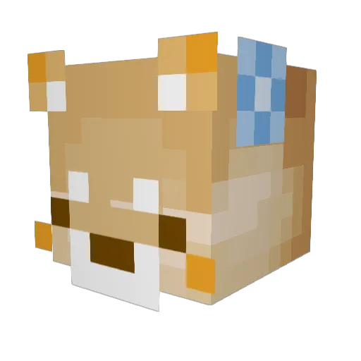 tomoshibako Minecraft avatar head, 3D render