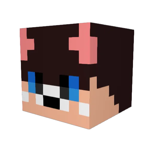 tomoyankun Minecraft avatar head, 3D render