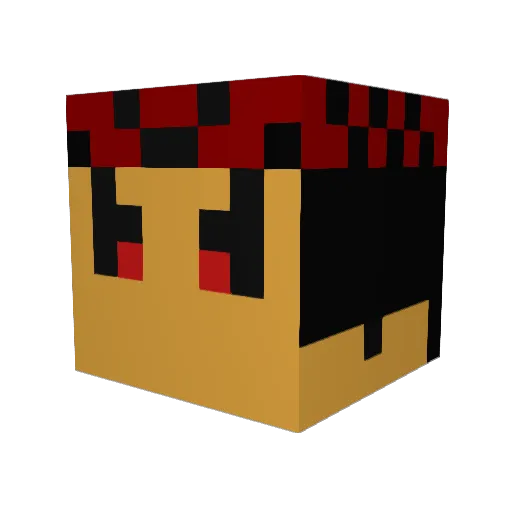 tompn Minecraft avatar head, 3D render