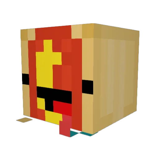 tomrowbo Minecraft avatar head, 3D render