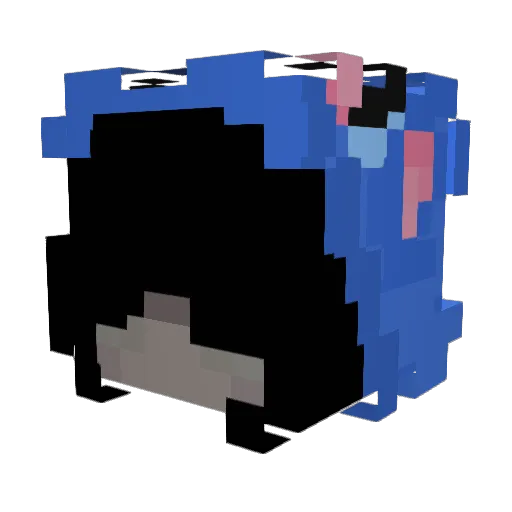 tomsbbg Minecraft avatar head, 3D render