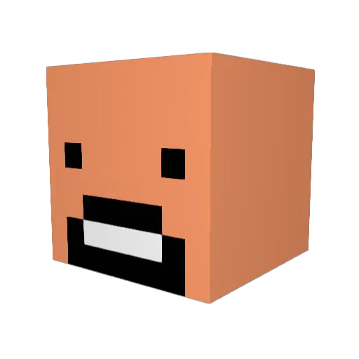 tomtiddly Minecraft avatar head, 3D render