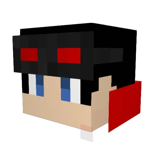 tomu729 Minecraft avatar head, 3D render