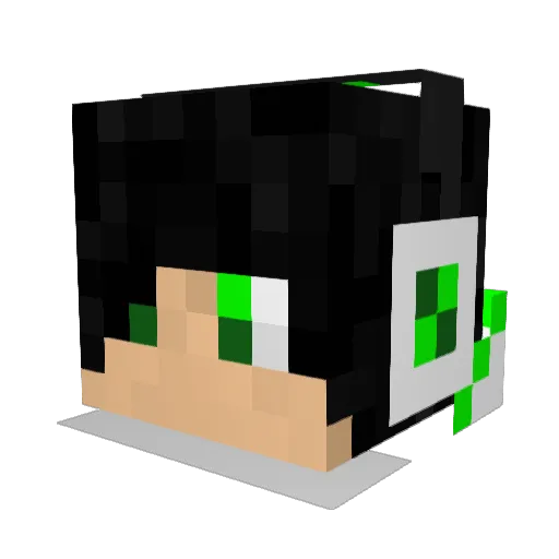 tomus789 Minecraft avatar head, 3D render