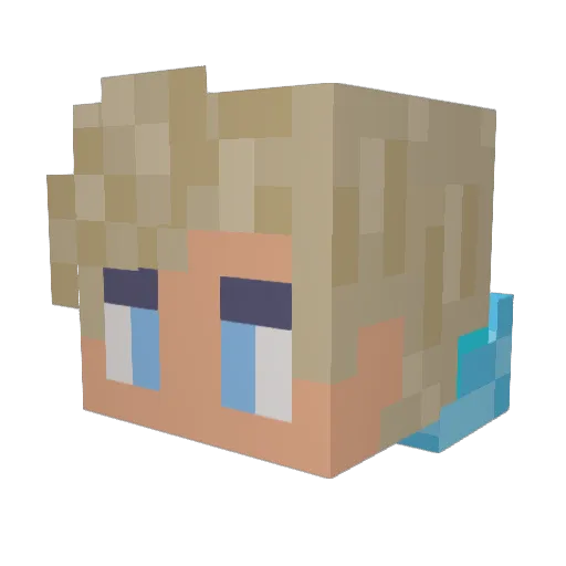 tomx1s Minecraft avatar head, 3D render