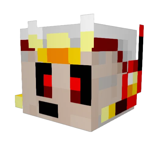 tonacho Minecraft avatar head, 3D render