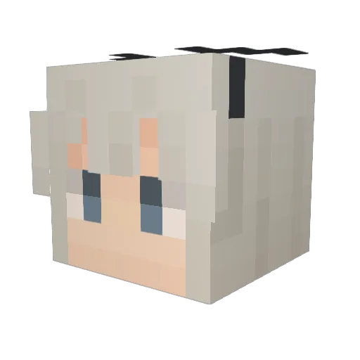tonchanZ Minecraft avatar head, 3D render