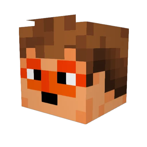 tonerz Minecraft avatar head, 3D render