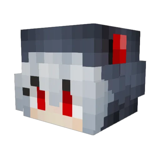 tong521 Minecraft avatar head, 3D render