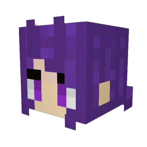 tong_le Minecraft avatar head, 3D render