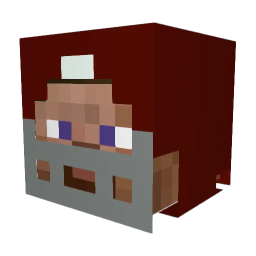tongtongda Minecraft avatar head, 3D render