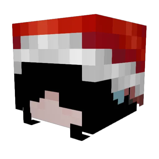tonhoman Minecraft avatar head, 3D render