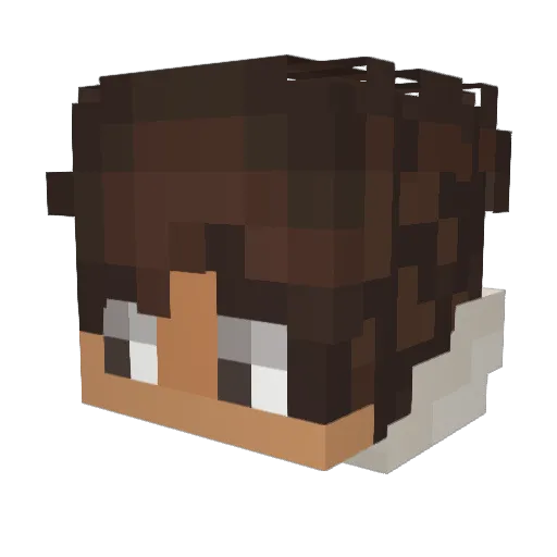 toniDE Minecraft avatar head, 3D render