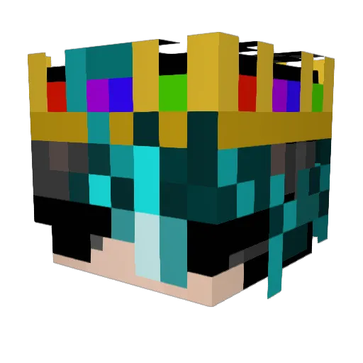 tonicblue Minecraft avatar head, 3D render