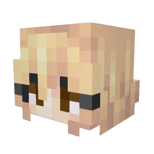 tonifree Minecraft avatar head, 3D render