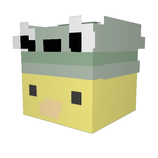 tonilouc Minecraft avatar head, 3D render