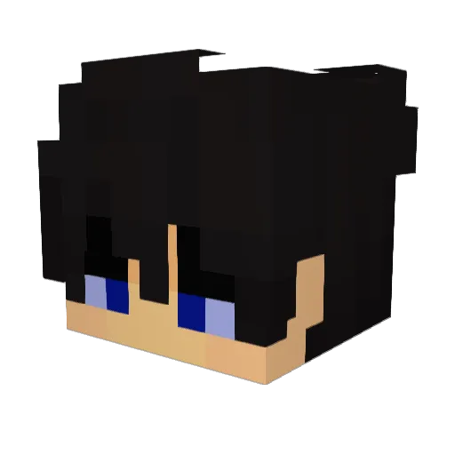tonlira Minecraft avatar head, 3D render