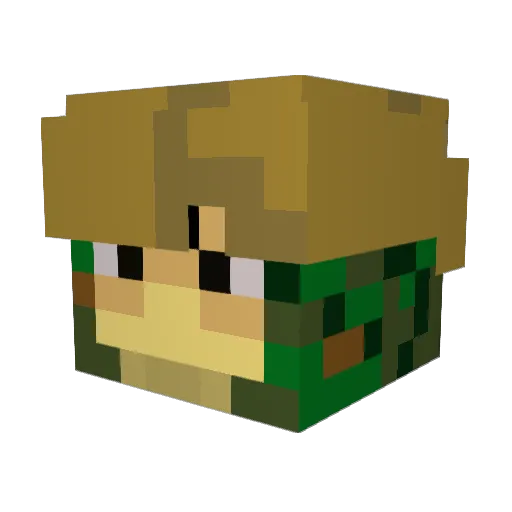 tonngari Minecraft avatar head, 3D render