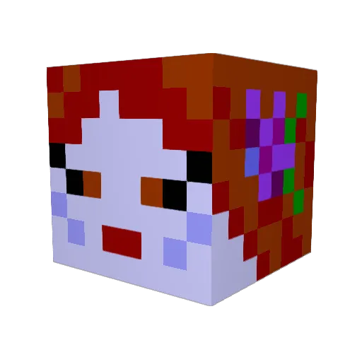 tonniecat Minecraft avatar head, 3D render