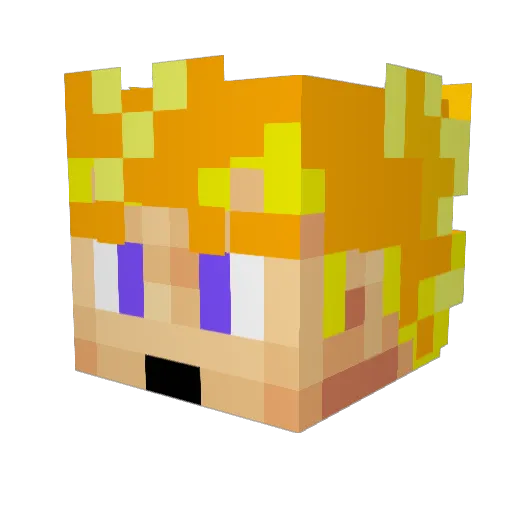 tono_11 Minecraft avatar head, 3D render