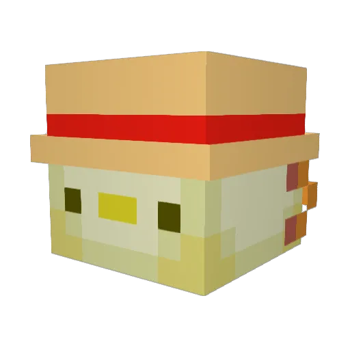 tonqx Minecraft avatar head, 3D render