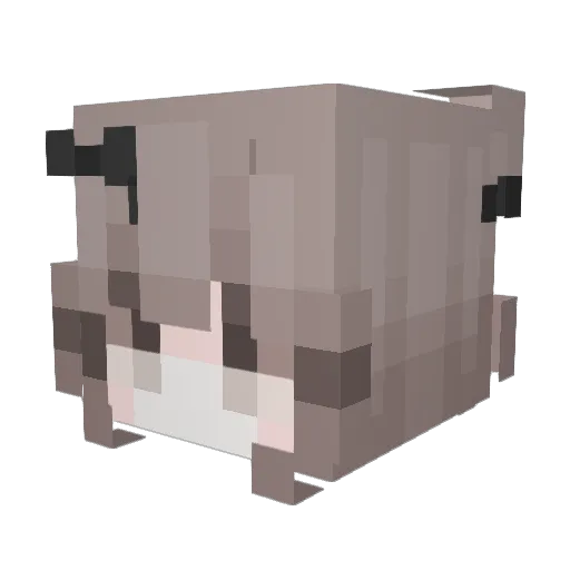 tontonning Minecraft avatar head, 3D render
