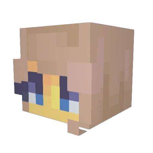 tontonw Minecraft avatar head, 3D render