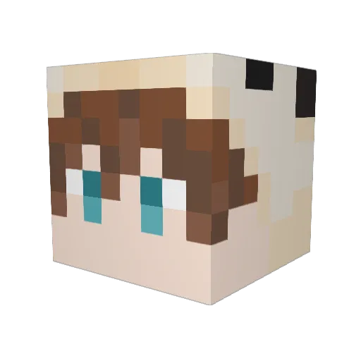 tony_black Minecraft avatar head, 3D render