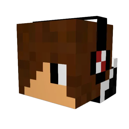 tonymix Minecraft avatar head, 3D render