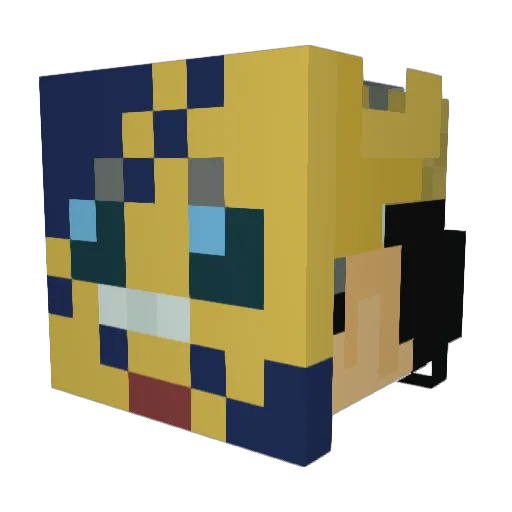 tonyplus Minecraft avatar head, 3D render