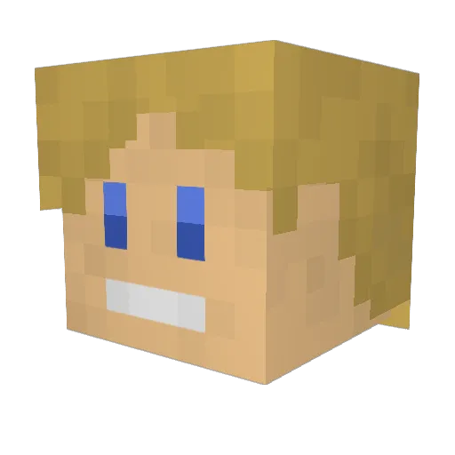 tonyryu Minecraft avatar head, 3D render
