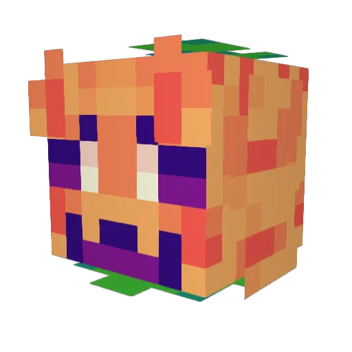 toomany_pumpkins Minecraft avatar head, 3D render