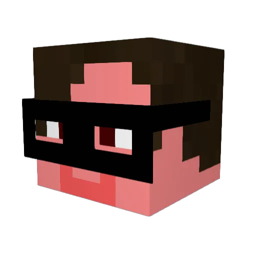 toomuchwit Minecraft avatar head, 3D render