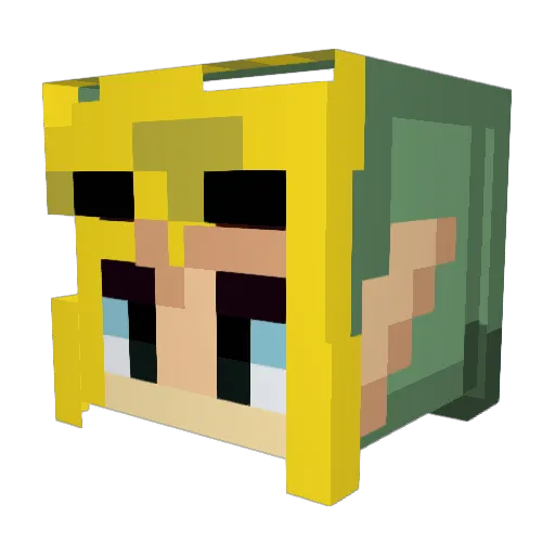 toon_link99 Minecraft avatar head, 3D render