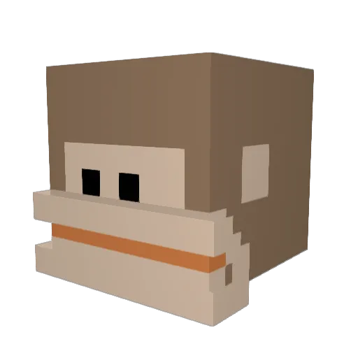 toonajxng Minecraft avatar head, 3D render