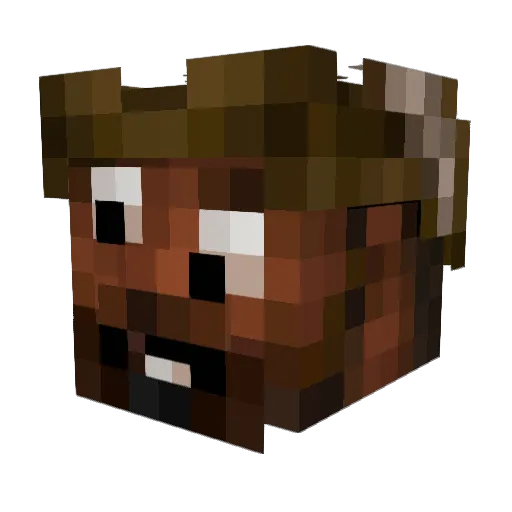 toonightu Minecraft avatar head, 3D render