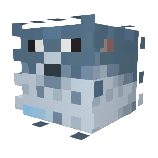 toooote Minecraft avatar head, 3D render