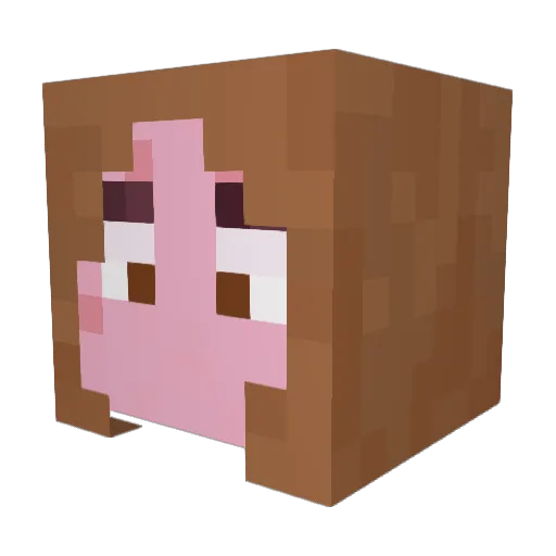 tooth_elephant Minecraft avatar head, 3D render