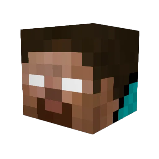 toothlesshappy Minecraft avatar head, 3D render