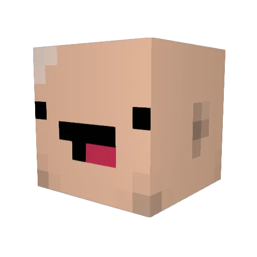 tootiefroot Minecraft avatar head, 3D render