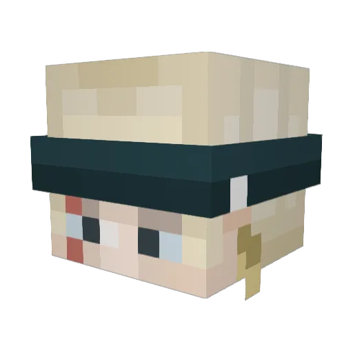 tootikii Minecraft avatar head, 3D render