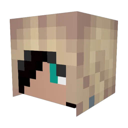 tooty01 Minecraft avatar head, 3D render