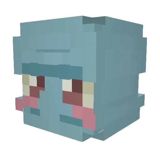 tootyfrootie Minecraft avatar head, 3D render