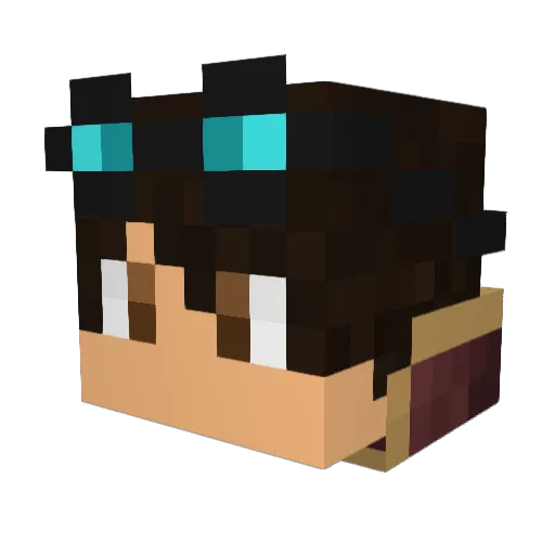 top4e03 Minecraft avatar head, 3D render