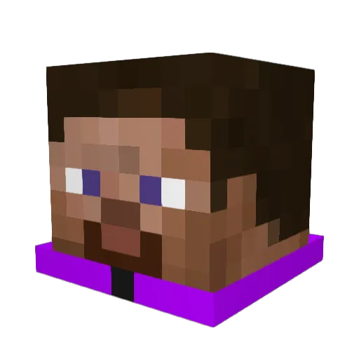 top_gt8 Minecraft avatar head, 3D render